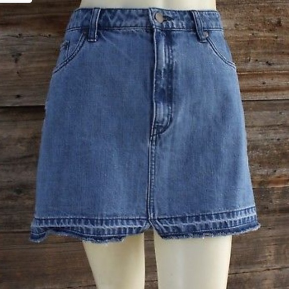 Free People Dresses & Skirts - Distressed Free People Denim Skirt